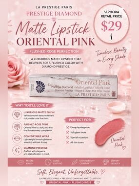 Not for sale ❌La Prestige Paris Matte Lipstick — Oriental Pink